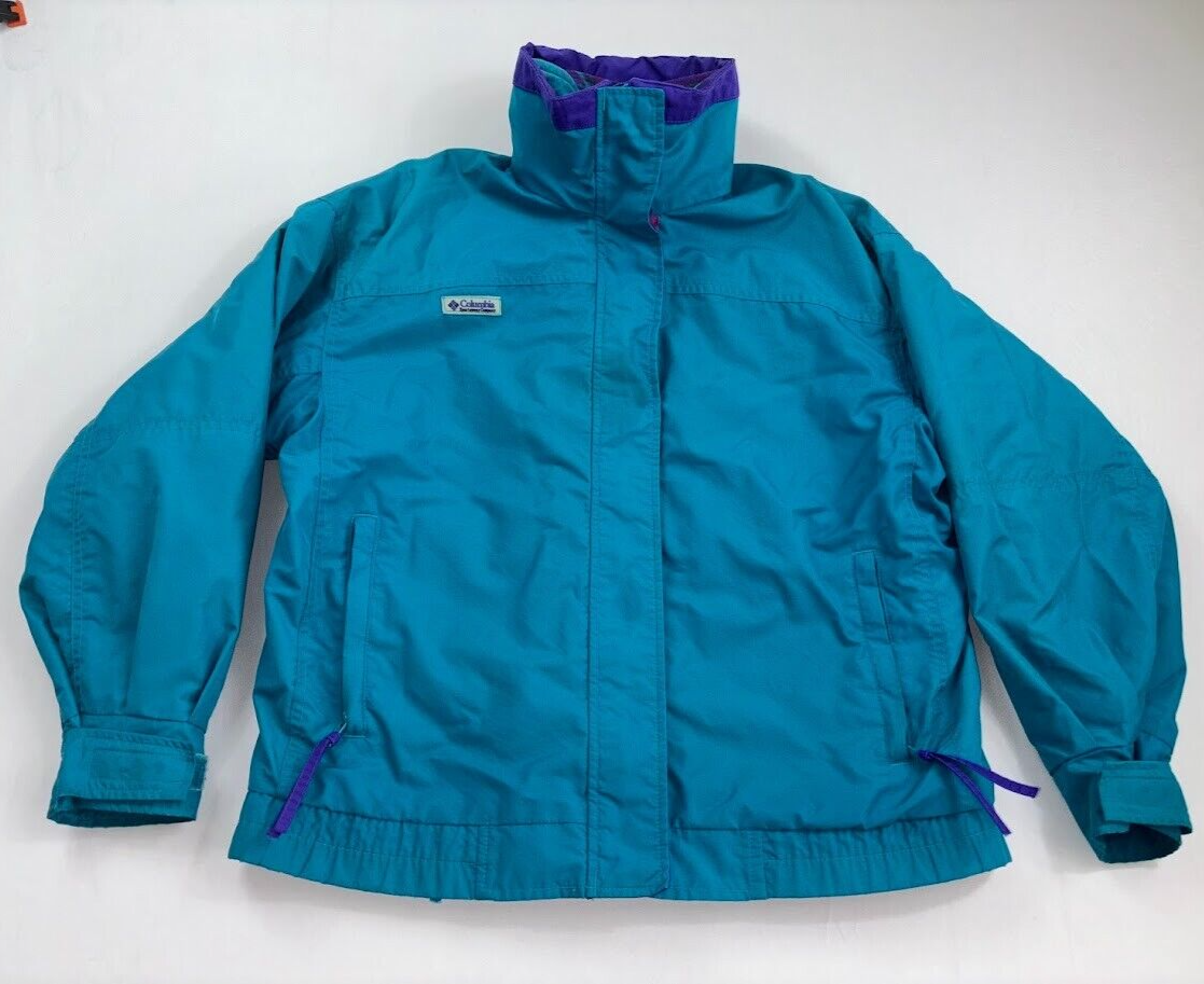 Vintage Columbia Bugaboo Ski Dual Coat Teal Pink Medium Jacket Sportswear