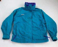 Vintage Ski Sportswear Columbia Bugaboo Dual Coat Medium Jacket Teal Pink