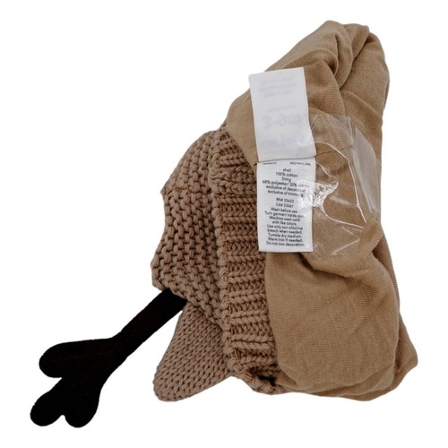Carter's Hat Baby Crochet Brown Reindeer 3-9 Months Knit Cap New - Picture 9 of 9