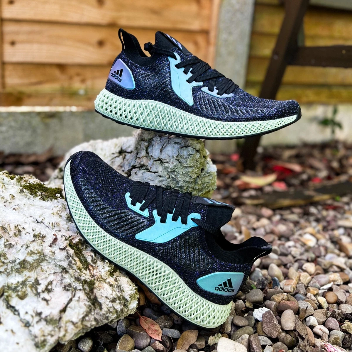 Adidas Alphaedge 4D Core Black Iridescent FV6106 UK9 US9.5 EUR43 Running  Gym | eBay
