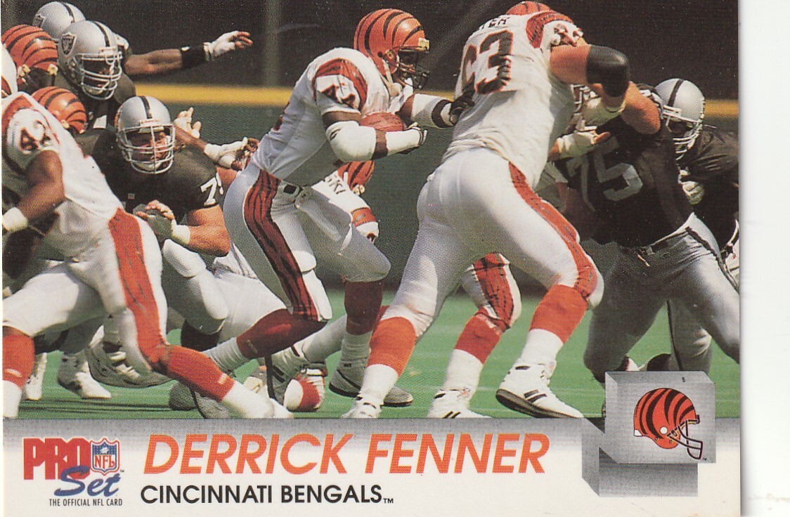 FREE SHIPPING-MINT-1992 Pro Set Derrick Fenner #457 PLUS BENGALS BONUS CARDS