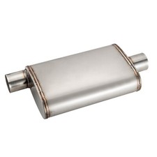 Exhaust Muffler Oval Resonator 2.5 Offset In 2.5 Center Out Original Color