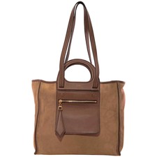 Max Mara Ladies Jito Shopper Bag In Tobacco 45112591060112