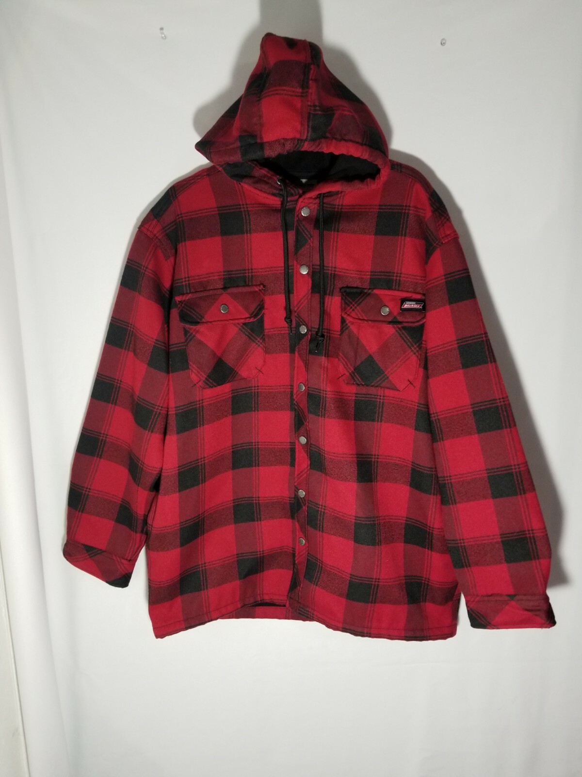 Dickies Hooded Performance Work jacket Black Red … - image 6