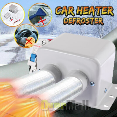 600W Universal Truck Car Underdash Compact Heater Kit Tube+Speed Switch 2-Ports