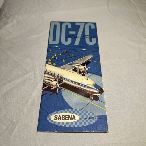 Vintage Sabena Airlines DC-7C Sales Brochure | eBay