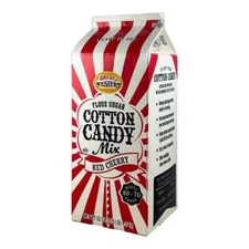 Great Western 1/2 Gallon Carton Red Cherry Cotton Candy Floss Sugar 