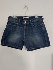 Levi Strauss Womens Classic Blue Jean Denim 4.5" Shorts Size 10 30W Mom Jeans