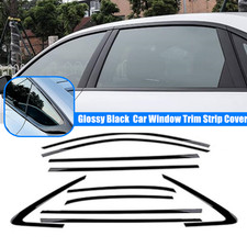 Glossy Black 10x For 18-2024 AUDI A5 S5 Car Window Strip Trim Moulding Cover B