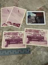 5 Vintage Photo Lot of US Military Supply Battalion Cars Flage Soldier Posing