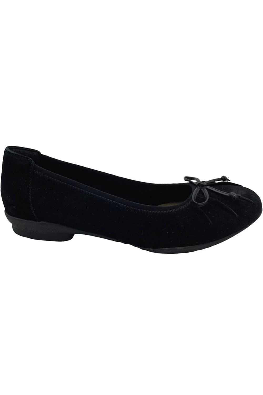 Ballerine Clarks Collezione Pelle Sara Aster Nero Scamosciato