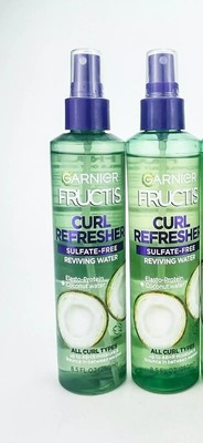 Garnier Fructis Curl Refresher Sulfate Free Reviving Water 8.5 Fl Oz Ea Lot of 2