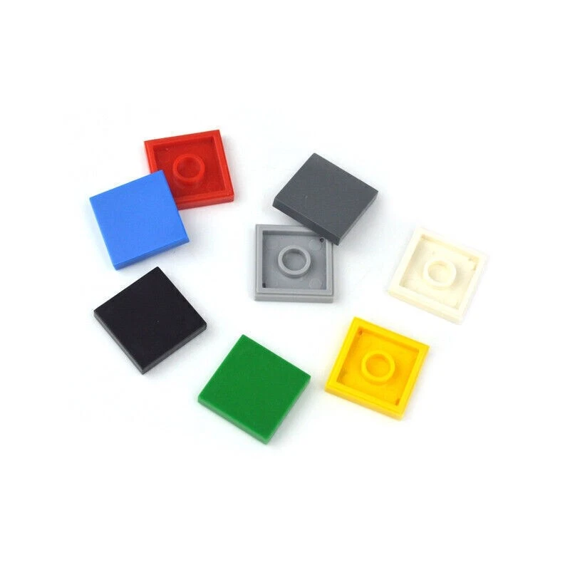 100 peças telha lisa cerâmica 2x2 3068 blocos de construção tijolos brinquedo faça você mesmo azulejos - Imagem 4 de 4