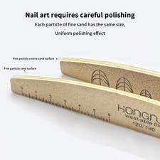 Custom Nail Files With Scale Line 100/180/180 Grit Manicure Pedicure Tools-y