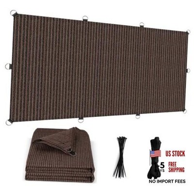 Sun Shade Cloth UV Block Outdoor Patio Shade Cover, Permeable and 6x8 FT Mocha