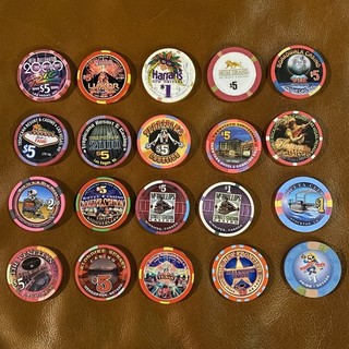 Poker Chip Random Lot Of 20 Chips MGM Venetian Klondike Whiskey Pete’s And More