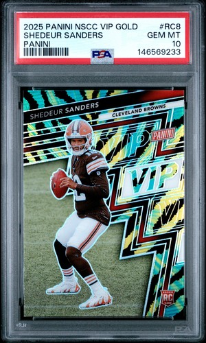 2025 PANINI NAT SPORTS COLLECTORS CONVENTION VIP GOLD SHEDEUR SANDERS PSA 10