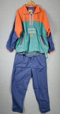 BNWT KILLTEC Retro 80s 90s Ski Workout Exercise Set Windbreaker & Pants Size XL