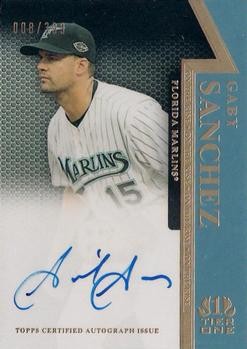 2011 Topps Tier One On The Rise Autographs #GS Gaby Sanchez Auto card /399 