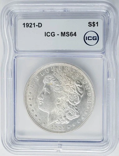 1921-D Morgan Silver Dollar $ MS64 ICG 951060-29