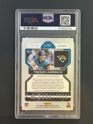 2021 Panini Chronicles Prizm Black Trevor Lawrence #PB-1 Red Prizm