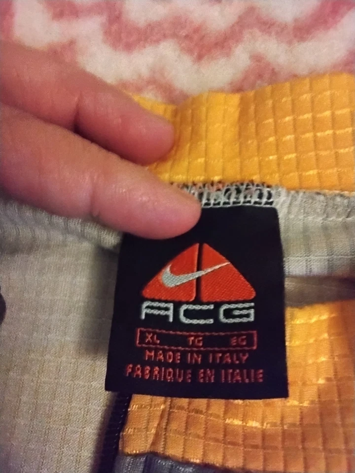 Camiseta de ciclismo vintage Nike ACG | Amarilla/Gris para hombre XL | Rara - Hecha en Italia Foto 3 de 4