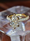 2.01 Ct Pear, IGI Cert, SI2 Natural Diamond, 18k Yellow Gold Engagement Ring 5.5 — photo 2