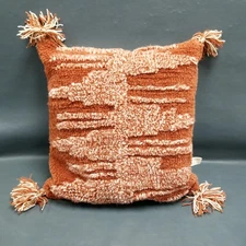 WOOLABLE Lorena Canals Smallable Tasseled Accent Pillow Wool & Linen 18"