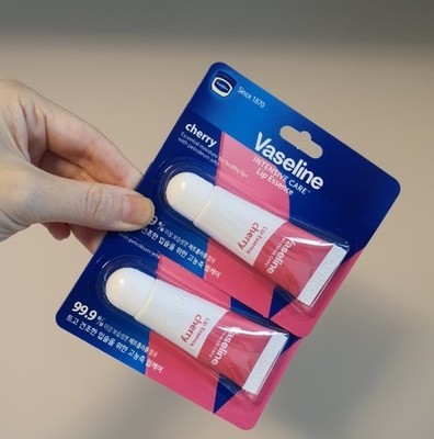 Vaseline Lip Care Essence Balm Cherry 10ml x12 Moisturizing Lip Balm
