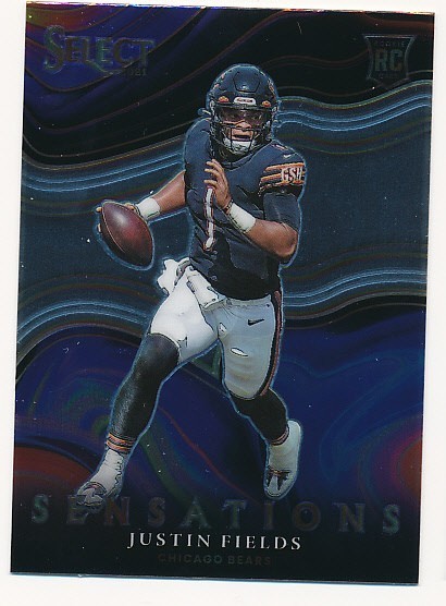 JUSTIN FIELDS 2021 PANINI SELECT SENSATIONS #SEN-14 CHICAGO BEARS RC ROOKIE MINT