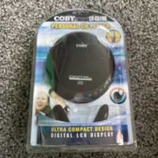 Coby CXCD109 Compact Personal Black CD Player with LCD Display - Brand New