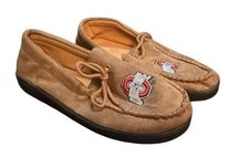 Ohio State Buckeyes Moccasin Slippers Size 10 Brown