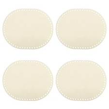 4Pcs Wooden Basket Bottom,7.87x8.84" Oval Blank Natural Wood Base Crochet Basket