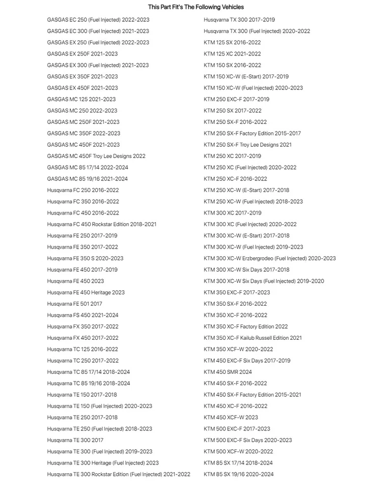 Clavijas de pie Tusk Billet Race para Husqvarna Te 250 2017-2018 Foto 3 de 4