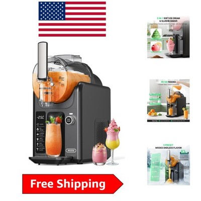Versatile 5-in-1 Slushie & Ice Cream Maker with Hygienic Self-Cleaning Design