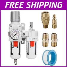 1/2" NPT Filter Regulator Lubricator Combo - Gauge 0-150 psi