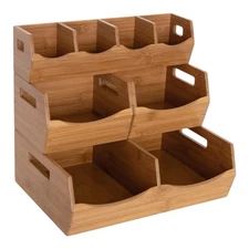 Seville Classics - Bamboo Stackable Bin Organizer (4 Piece Set)