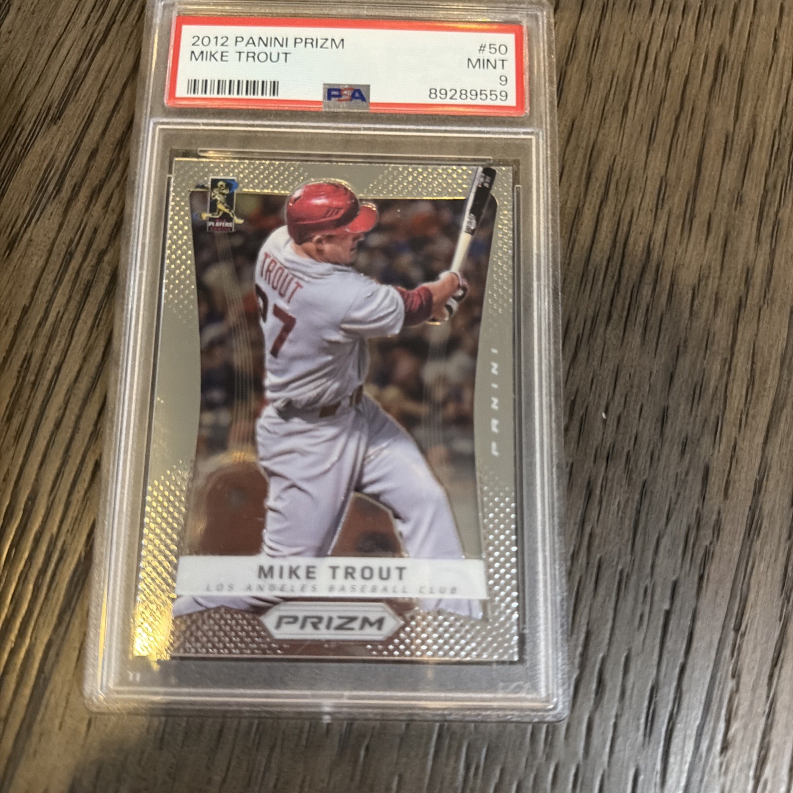 2012 PANINI PRIZM #50 MIKE TROUT Los Angeles Angels PSA 9 Mint