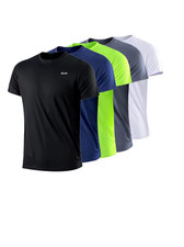 Men Athletic Quick Dry T-Shirt Moisture Wicking Gym Workout Running Short Sleeve