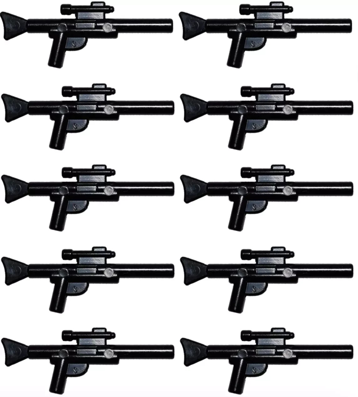 LEGO Star Wars Long Blaster Rifle Lot of x10 Weapon Sniper Gun Minifig Accessory (EBAY-205663231513)