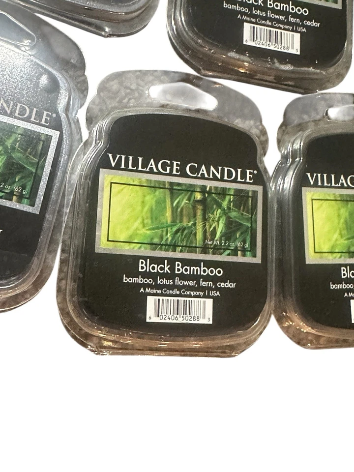 Village Candle Black Bamboo Wax Melt 7 Pack Apothecary Lotus Flour, Fern, Cedar - Image 2 of 3