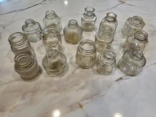 MIXED LOT OF 15 VTG INK BOTTLES 