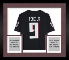 Framed Michael Penix Jr. Atlanta Falcons Autographed Nike Black Limited Jersey