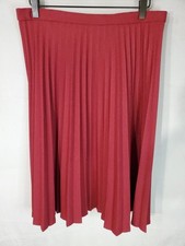 Vintage TALBOT SKIRT WOMEN'S Size 8 Red knee length Pleated Union MADE IN USA
