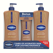 Vaseline Cocoa Radiant Body Lotion, 2 pk./20.3 oz.  Bonus 10 oz. Lotion
