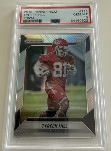 2016 Tyreek Hill RC #296 Panini Silver Prizm PSA 10