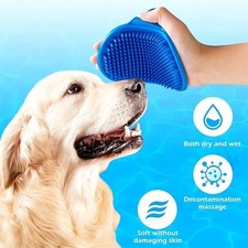 Dog Bath Brush, Pet Bath Comb Brush Soothing Massage Rubber Comb 2pcs with Ad...