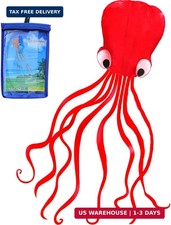 Soft Octopus Kite Series, Beautiful Kite with Long Colorful Tail for Kids and Ad