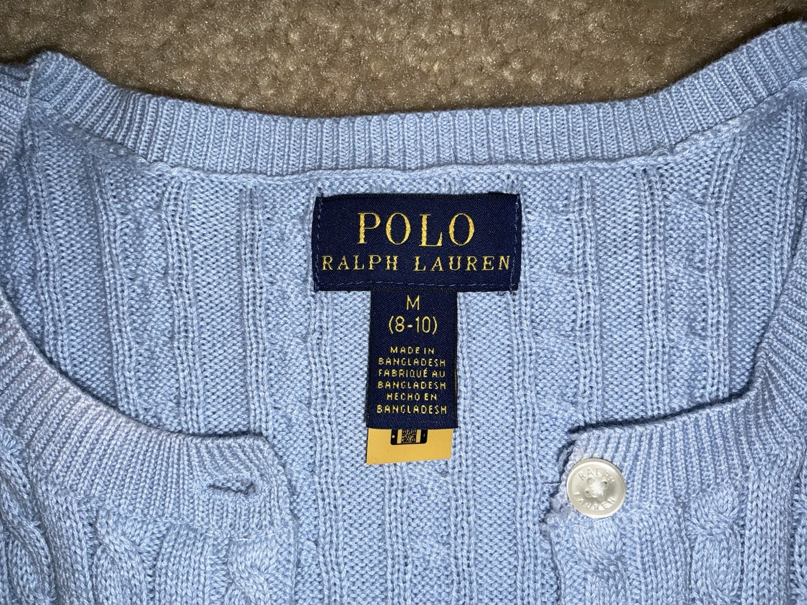 polo ralph lauren sweater cardigan kids girls light blue size 6 thumbnail 3