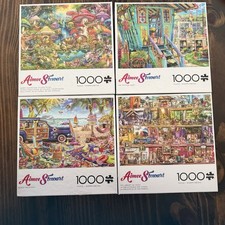 Buffalo AIMEE STEWART Jigsaw Puzzles 1000 Pieces Lot of 4 COMPLETE